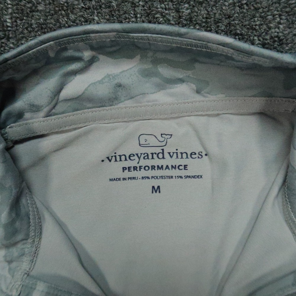 Vineyard Vines Pullover Mens Medium Gray Camo Performance Quarter Zip - Picture 3 of 8